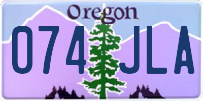 OR license plate 074JLA