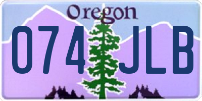 OR license plate 074JLB