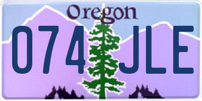 OR license plate 074JLE