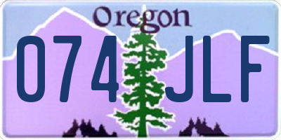 OR license plate 074JLF