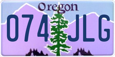 OR license plate 074JLG