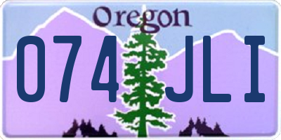 OR license plate 074JLI
