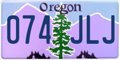 OR license plate 074JLJ