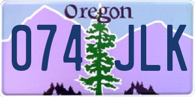 OR license plate 074JLK