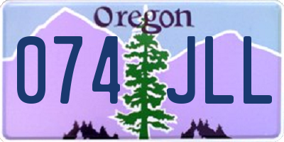 OR license plate 074JLL