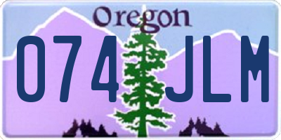 OR license plate 074JLM