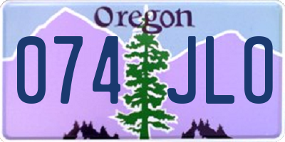 OR license plate 074JLO