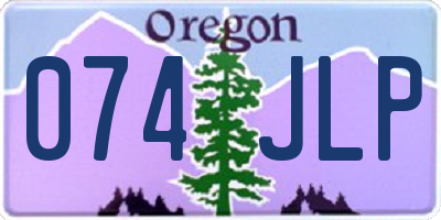 OR license plate 074JLP