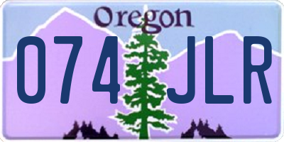 OR license plate 074JLR
