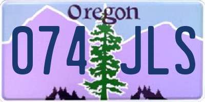 OR license plate 074JLS