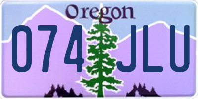 OR license plate 074JLU