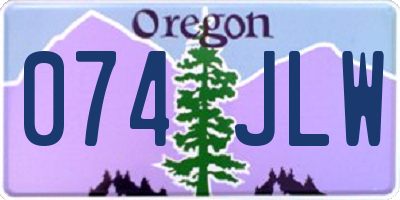 OR license plate 074JLW