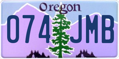 OR license plate 074JMB