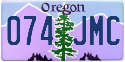 OR license plate 074JMC