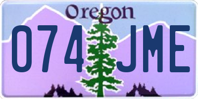 OR license plate 074JME