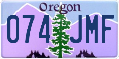 OR license plate 074JMF