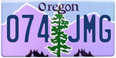 OR license plate 074JMG