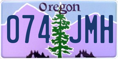OR license plate 074JMH
