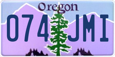 OR license plate 074JMI