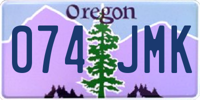 OR license plate 074JMK