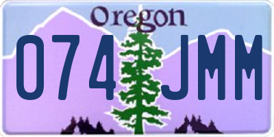OR license plate 074JMM