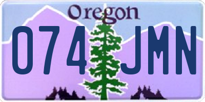 OR license plate 074JMN