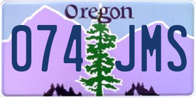 OR license plate 074JMS