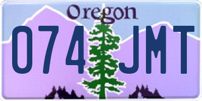 OR license plate 074JMT