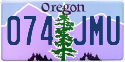 OR license plate 074JMU