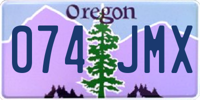 OR license plate 074JMX