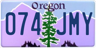 OR license plate 074JMY