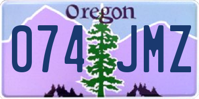 OR license plate 074JMZ