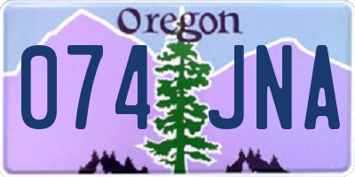 OR license plate 074JNA
