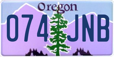 OR license plate 074JNB