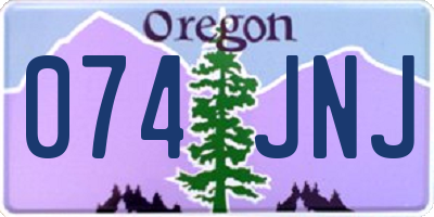 OR license plate 074JNJ
