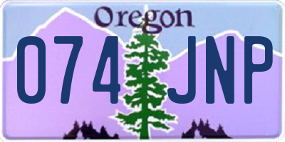 OR license plate 074JNP