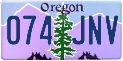 OR license plate 074JNV