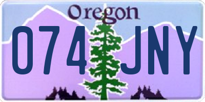 OR license plate 074JNY