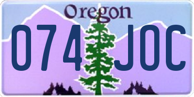 OR license plate 074JOC