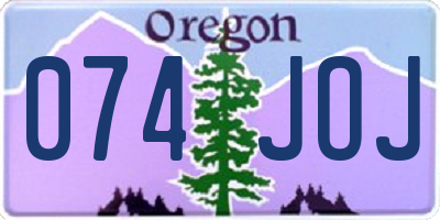 OR license plate 074JOJ