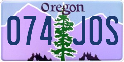 OR license plate 074JOS