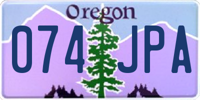 OR license plate 074JPA