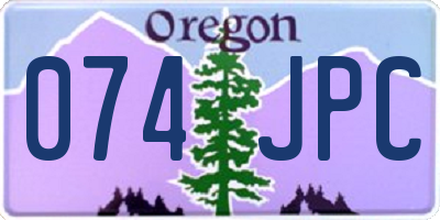 OR license plate 074JPC