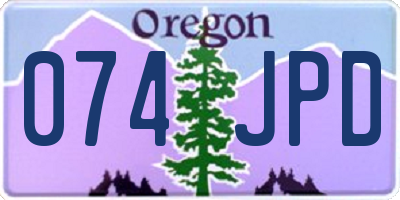 OR license plate 074JPD