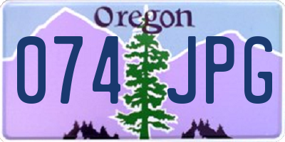 OR license plate 074JPG