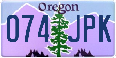 OR license plate 074JPK
