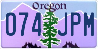 OR license plate 074JPM