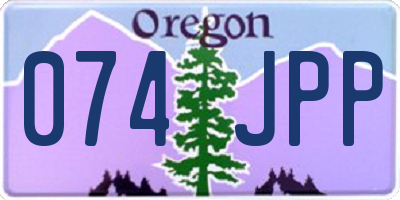 OR license plate 074JPP