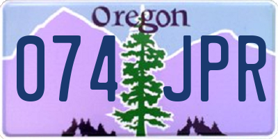 OR license plate 074JPR