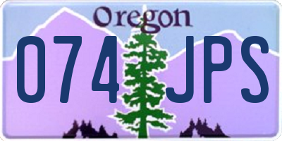 OR license plate 074JPS